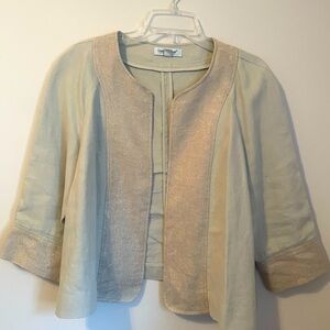 Coldwater Creek Gold Linen Jacket. PXL
